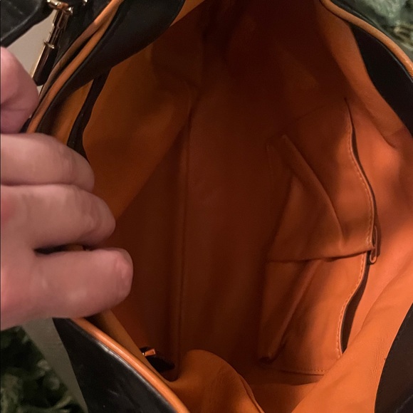 Authentic Gucci Jackie Black and orange suede  hobo bag - Picture 10 of 11